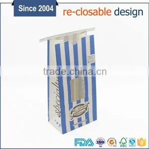 Shipping From China Tin Tie Flat Bottom Kraft Paper Bags With Window thumbnail-1