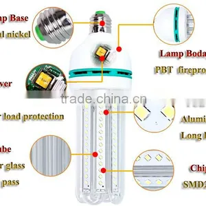 Most Powerful Brightest High Bright Lumen Efficiency Performance 36W 5U LED U Shape Corn Bulb Light thumbnail-2