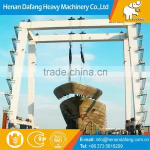 Heavy Duty Movable Cabin Control Electric Double Girder 300ton Shipbuilding Gantry Crane Used for Ship Building thumbnail-1