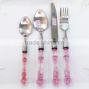 High Quality Plastic Handle Stainless Steel Cutlery Set thumbnail-1
