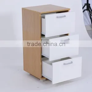 NOAHSION Beautiful Melamine Night Stand Or Drawer Chest With 3 Drawers thumbnail-3
