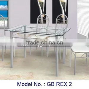 Metal Dining Set, Glass Top Metal Dining Set, Dining Set thumbnail-1