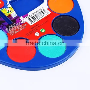Wholesale 12 Colors Chinese Watercolor Paints Cakes Set for Kids,promotional Powder Paint Watercolor Palette thumbnail-2