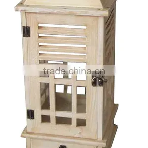 Garden Wood Candle Lantern Antique Finish thumbnail-4