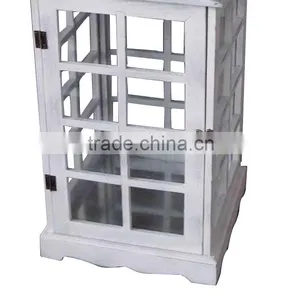 2016 Wood Candle Lanterns With Grey Metal Top thumbnail-5