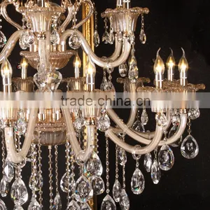 Cognac Glass Plate Arabic Style Candle Chandelier thumbnail-6