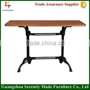 Wholesale Cast Iron Table Base Wooden Coffee Table thumbnail-1