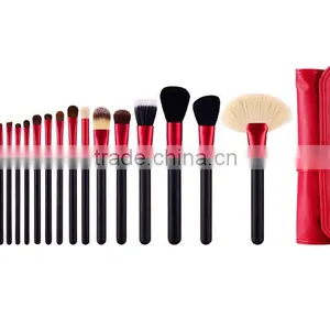 High Quality 18pcs Red Makeup Brush Set,stock Product With Factory Price thumbnail-1
