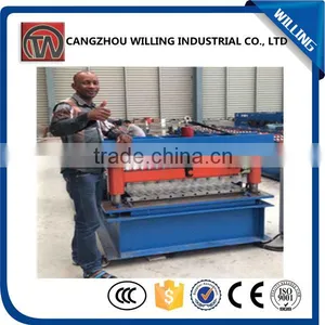 Metal Trapezodal Glazed Tile Roll Forming Machine thumbnail-4