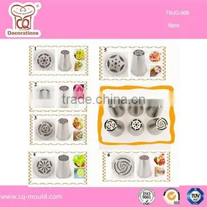 Tulip Cream Tulip Petal Nozzle Piping Nozzles Nozzle 6pcs thumbnail-1