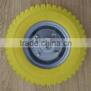 Wholesale Hot Sale Durable Small Size Metal Rim PU Wheel thumbnail-1