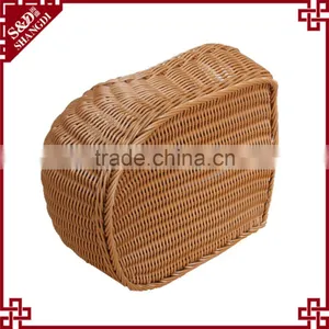 Factory Supply High Quality 100% Handmade Rattan Shoes Basket for Home and Hotel thumbnail-3