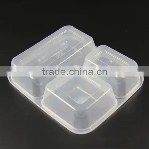 Black 3 Divided Microwavable Safe Storage Plastic Food Containers thumbnail-4