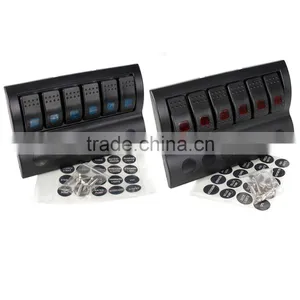 Brand New Waterproof 6 Gang Led Boat Marine Rocker Switch Panel RV thumbnail-1