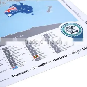 New World Map With Scratch off Flags Edition Tube Packaging Scratch Travel World Map AMA-13 thumbnail-5