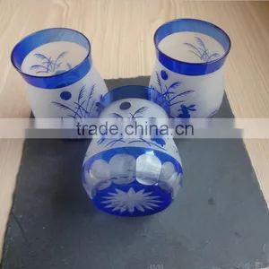 Black Slate Coaster With Hand Cut Rabbit Glass Tumbler thumbnail-3