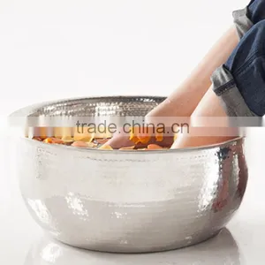 Stainless Steel Hand Hammered Pedicure Spa Bowls With Shiny Polish Finish thumbnail-1