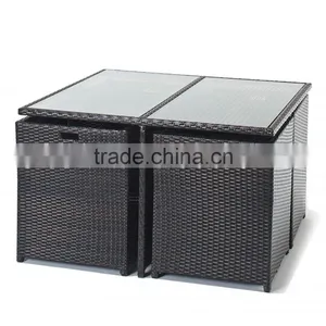 2017 Sigma Discount All Weather Cheap High End pe Rattan Classic Dining Room Sets thumbnail-2
