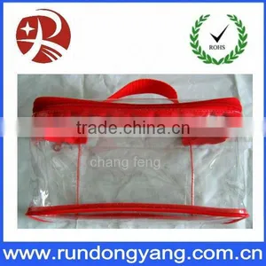Newest Type Clear Pvc Zipper Bags for Packing With Handle thumbnail-1