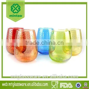 Colorful Beautiful Tumbler Glass Stemless Glass Fairy Drinking Glass thumbnail-1