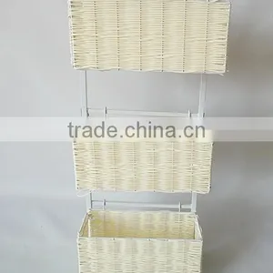 Upton Home Burnet White Over-the-Door 3-tier Storage Basket Set thumbnail-4