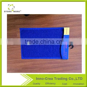 Blue Polyester Stain Resistant Floor Mat With Welcome Logo thumbnail-1