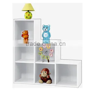 New Wood 6 Cube Step Organizer Storage Box Cube Wooden Organizer thumbnail-1