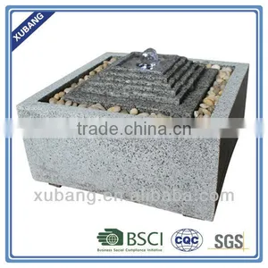 Garden Pyramid Fountain With Square Base With Lighted Fountain thumbnail-1