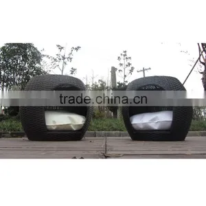 Round Ball Rattan Dog Kennels thumbnail-1