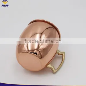 Hot Sale 350 ml Polish Stainless Steel Moscow Mule Copper Mug thumbnail-3
