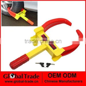 7 to 11 Inch Wheel Clamp (Middle-Duty) Heavy Duty Key Lock Security Car Van Caravan Trailer Wheel Clamp Lock A1972 thumbnail-1