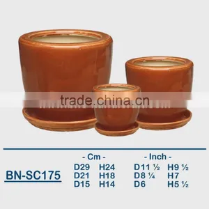 Vietnamese Ceramic Glazed Indoor Pot/ Indoor Planter BN-SC173 thumbnail-4