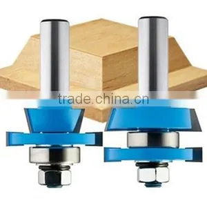 KMJ-1024 Woodworking Tools Cutter,stile & Rail Router Bit Set With Bearing thumbnail-1