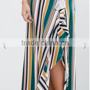 Women Clothing/ Striped Strappy Bow Back Maxi Dress thumbnail-6