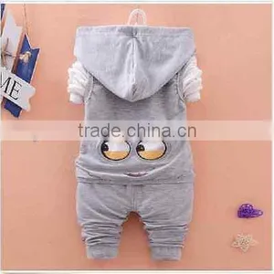 3PCS Baby Boys Girls Clothing Set Long Sleeve Shirt Pants Vest Hoodie thumbnail-4