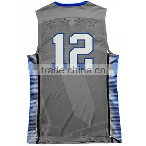 Grey Cheap Basketball Jerseys Wholesale Custom Men's Sleeveless Basketball Jerseys thumbnail-1