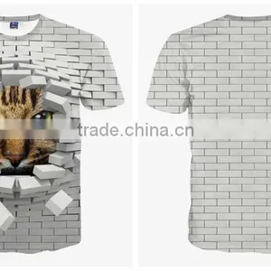 Ebay Hot Sale 3D Animal Printed T Shirts for Men Flash-cat Printed 3D T-Shirts Short Sleeve thumbnail-6