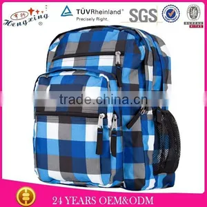 100% Cotton Fabric Fashion Backpack for Students High School Students Backpacks thumbnail-2
