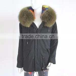 Myfur Customized Men Parka Jackets With Real Fur Lining And Hood Trimmed thumbnail-2