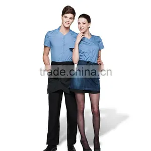 Juqian 2016 Oem Classic Unisex Sexy Chinese Restaurant Waiter/waitress Uniform Designs thumbnail-3