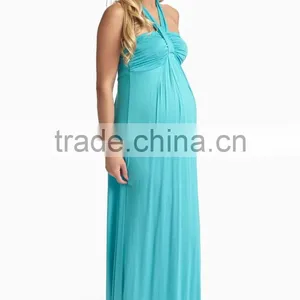 Manufacturer Elegant Mature Sexy Fashion Halter Maxi Dress Maternity thumbnail-3