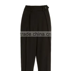 OEM Big Promotion Wide Leg Black Casual Dress Pants for Ladies thumbnail-6