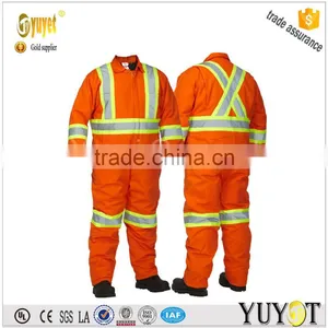 High Visibility Orange CSA Standard Heavy-duty Coverall Wiht 3M Reflective Tape thumbnail-1