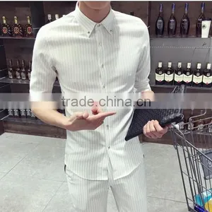 Sleeve in the Small Square Collar Stripe Shirts thumbnail-3