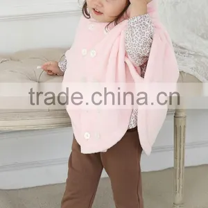 Lovelybabies Fashion Girls Button Cloak Long Sleeve Hooded Cape Coat Cloak thumbnail-6