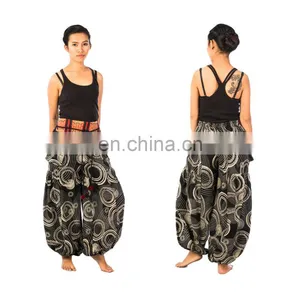 Lofbaz Women Handmade Hippie Hmong Boho Baggy Gypsy Aladdin Genie Harem Pants Trousers thumbnail-5