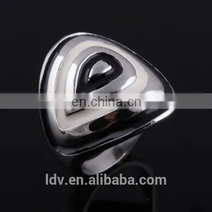 Latest Design High Quality Stainless Steel Ring With Colorful Enamel thumbnail-1