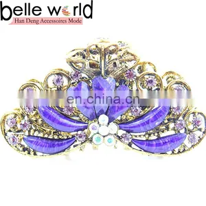 Fashion Large Alloy Peacock Rhinestone Jewel Hair Claw Clip thumbnail-2