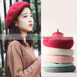 High Quality Wholesale Ladies Wool Felt Berets thumbnail-1