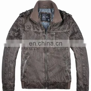 2015 New Model Designer Crocodile Leather Jacket thumbnail-1